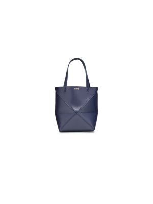 LOEWE Mini Puzzle Fold tote in shiny calfskin(HIGH-END GRADE)